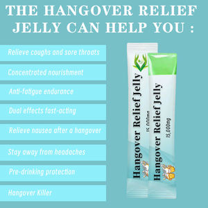Wholesale Custom Hangover Jelly Stick Pre Post <b>Drinking</b> Protection Help Metabolize Alcohol's Toxic Byproduct Anti Hangover Jelly - Product Image 5