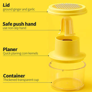 <b>Vegetable</b> Grater Remover Multifunction Peeler Corn Cob Stripper Ginger Garlic Thresher Corn Sheller with Bowl - Product Image 3