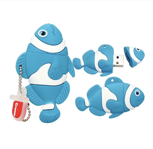 Phim Hoạt hình màu đỏ màu xanh cam Cá Bút ổ đĩa NE mo <span class=keywords><strong>USB</strong></span> 64GB 32GB 16GB 8GB 4GB Pendrive Memory <span class=keywords><strong>Stick</strong></span> U Flash Disk Quà Tặng - Product Image 3