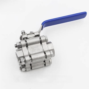 JTAIV Válvula de bola de acero inoxidable SUS316L de 3 piezas con base manual, de tres piezas, para temperatura normal, con asa de rosca hembra - Product Image 5