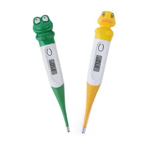 medical clinical approval thermometer flexible tip baby portable digital thermometer LCD cartoon animal design