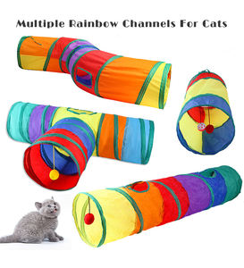 Tunnel jouet drôle pour animaux de compagnie Tubes de jeu pliables froissés chaton jouets chiot furets lapin jouer chien Tunnel Tubes - Product Image 3