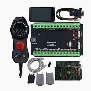 Full CNC Controller Kit 3/4/5/6 Axis CNC Ethernet EC500 Mach3 Control Card With DDMPG & ICD Screen & Switching Power Supply