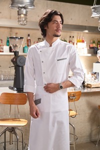 Uniforme de <span class=keywords><strong>Chef</strong></span> para Hombre, para Restaurante y Hotel, Ropa de Trabajo Profesional para Cocina, Diseñada para Uso en Hostelería - Product Image 4