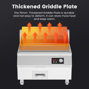 Comptoir multifonction commercial cuisson électrique poêle antiadhésive cuisinière <span class=keywords><strong>plaque</strong></span> de cuisson Teppanyaki Grill <span class=keywords><strong>plaque</strong></span> à induction - Product Image 3