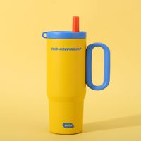 Recién llegado, tazas frescas de acero inoxidable, Infusor de té, vaso de bebida aislado al vacío de doble pared para uso diario, botella de agua fría y caliente