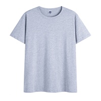 T-shirt décontracté personnalisable pour homme, col rond, manches courtes, en jersey de coton pur, respirant, coupe classique, avec impression de logo