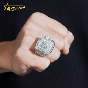 Anillos de Campeón Personalizados en Plata 925, Estilo Hip Hop para Hombre, con Nombre y Moissanita - Product Image 2