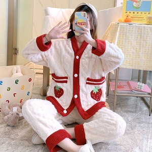 <span class=keywords><strong>Pyjama</strong></span> en flanelle thermique pour <span class=keywords><strong>femme</strong></span>, motif Donald Duck, taille élastique, manches longues, longueur intégrale, peut être porté jusqu'en 3XL - Product Image 2