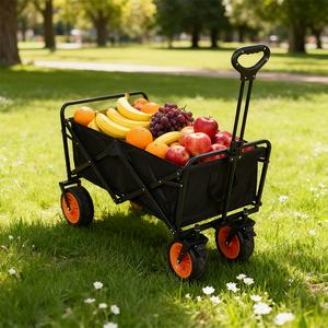 Alışveriş depolama açık olay için dört tekerlekli katlanabilir kamp vagon - Product Image 5