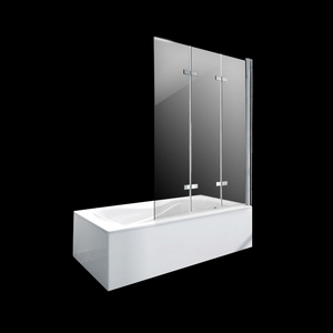 KEZE Polycarbonate Tắm Tôi Hình Dạng Gấp Bản Lề Tắm Tủ Tắm Màn Hình Kính Cường Lực Không Khung Bồn Tắm Màn Hình - Product Image 1