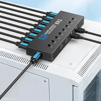 Hardrock WS-QC-U801 USBX4 8X1 KVM-Switch mit 4K60Hz-Unterstützung Fernbedienung Schwarze Epoxidbeschichtung für Rechenzentren