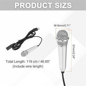 Microfono USB C <span class=keywords><strong>Portatile</strong></span> per Karaoke, Microfono Cablato per Telefoni Android, per Registrazione Vocale, Canto, Interviste e Vlog - Product Image 4
