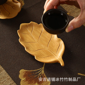 Handmade Bamboo <b>Tea</b> Scoop Leaf Shape Kung Fu <b>Tea</b> <b>Set</b> Accessory <b>Tea</b> Ceremony Tool - Product Image 2