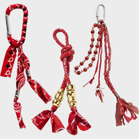 Nouveau porte-clés créatif en tissu JS, breloques personnalisables avec mousqueton perlé pour sac à main et décoration de chaussures