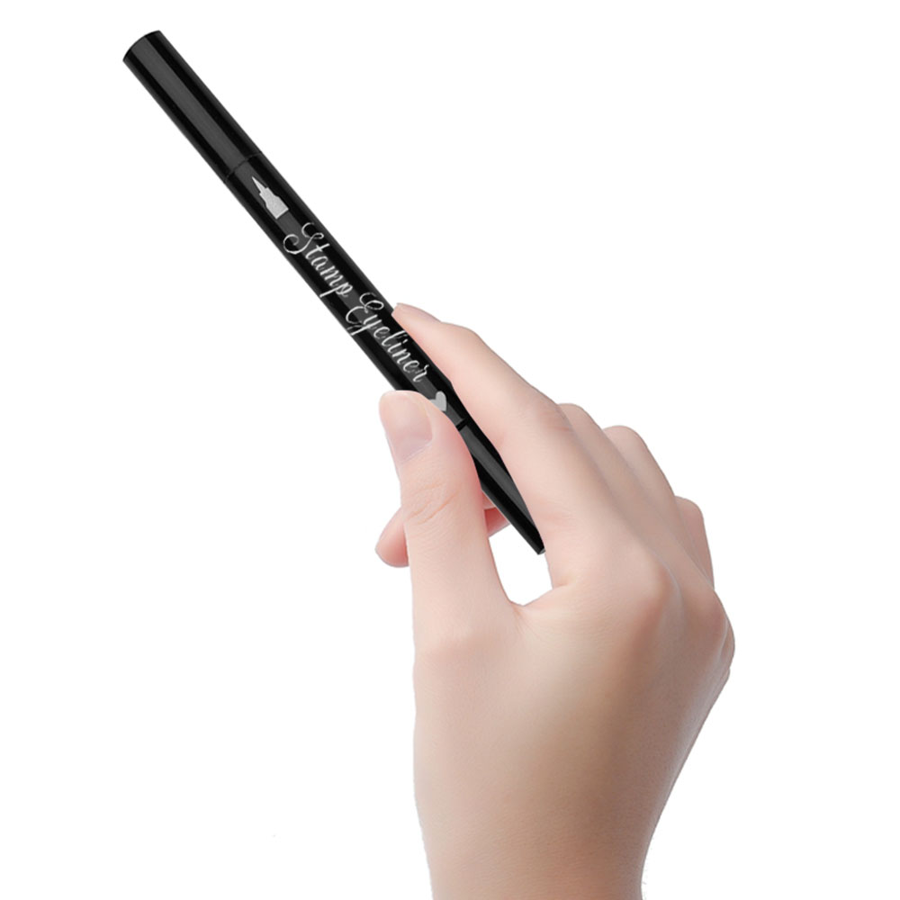 Oem черная жидкая подводка для глаз + ручка-штамп