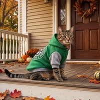 Neuer Happy Custom Premium Baumwoll-Haustier-Hoodie Hundebekleidung Hochdichter Siebdruck Katzenpullover Winddichter Pullover Zubehör