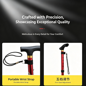Folding <b>Walking</b> Cane Aluminum Alloy 4-Section Adjustable Twist Lock Rubber Tip Minimalist Design for Outdoor <b>Walking</b> - Product Image 5