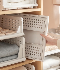 Moderno pieghevole armadio cassetto di stoccaggio PP separatore partizioni <span class=keywords><strong>per</strong></span> cucina bagno abbigliamento pieghevole Rack - Product Image 3