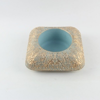 Pot de fleurs classique en ciment Gold Line, écologique, pour une utilisation en intérieur/extérieur, décoration de bureau et de sol