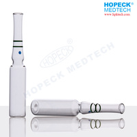 Ampoule en verre transparent de qualité pharmaceutique HOPECK, flacon à col facile à casser, sérigraphie, emballage de sérum injectable, stockage, échantillonnage