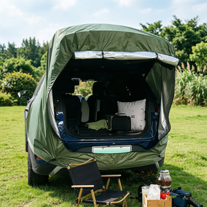 <span class=keywords><strong>Toldo</strong></span> Lateral para Auto de Doble Capa para las Cuatro Estaciones, Tela Tafetán, Protección Solar y Contra la Lluvia, Extensión de Techo - Product Image 1