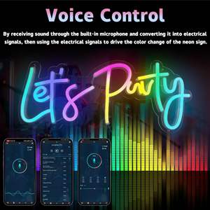 ไฟนีออนตกแต่ง RGB แฟชั่น  แบบปรับแต่งรูปแบบตัวอักษรได้  ไฟนีออนแบบยืดหยุ่น  แสงสีปรับเปลี่ยนได้ - Product Image 6
