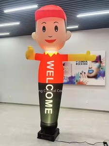 Khuyến Mãi Thiết Kế Tùy Chỉnh 3M Cao Vẫy Tay Cánh Tay Cậu Bé <span class=keywords><strong>Inflatable</strong></span> Không Khí Vũ Công Chào Đón Người Đàn Ông Con Rối Bầu Trời Vũ Công Ống Người Đàn Ông - Product Image 3