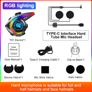 Y21 Handfree Bt Motorcycle Helmet Headset With RGB Colorful <b>Lighting</b> Effect <b>Bicycle</b> Headsets With 5.4 Chip - Product Image 6