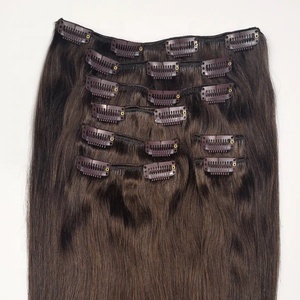 Extensions de cheveux à clips ISWEET, cheveux humains naturels, double trame, lisses, 100% cheveux humains, au meilleur prix - Product Image 3