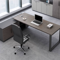 Nuevo Diseño de Muebles de Oficina, Escritorio Ejecutivo en Forma de L, Color Negro