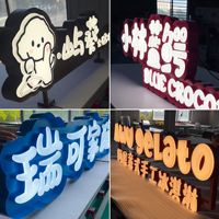 Letras de Canal LED Acrílicas 3D Personalizadas de Fábrica GFace, Letreros con Iluminación Frontal de Alto Brillo, Resistentes al Agua IP65 para Exteriores y Automóviles