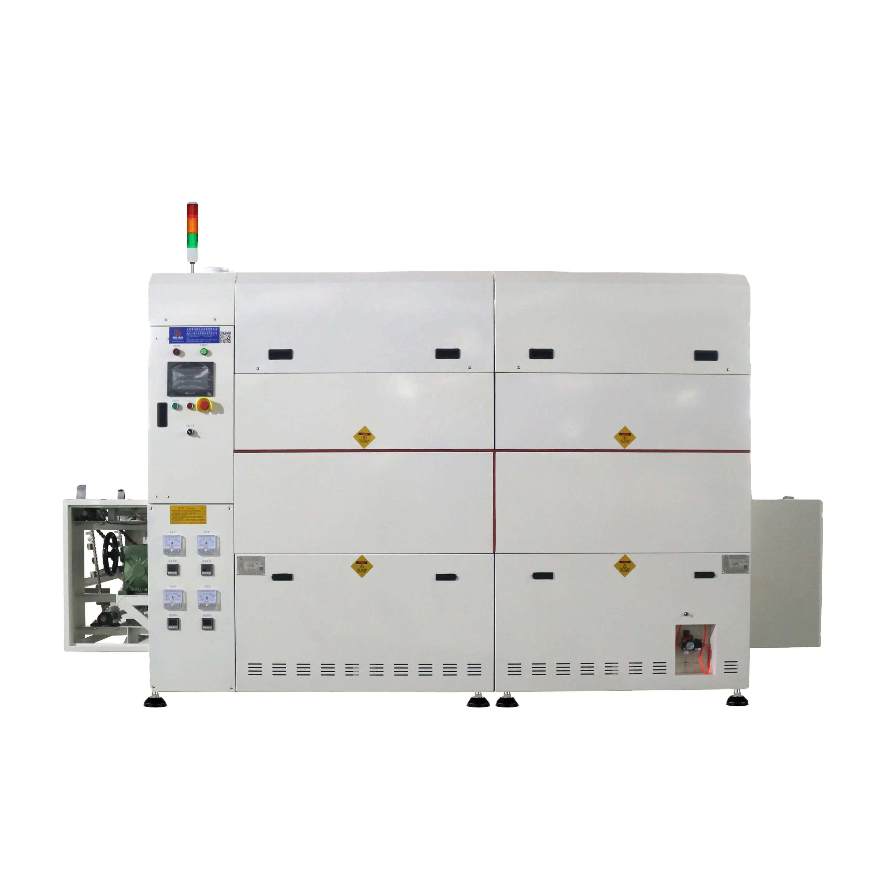 Alta eficiência industrial transportando quente ar túnel forno de secagem para super capacitor sólido PCB vidro peças eletrônicas cerâmica