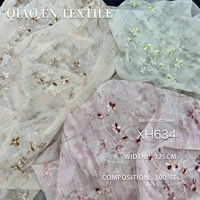 Tissu en maille brodé de feuilles perlées, tulle à sequins, tie-dye vintage pour robe de mariée haute couture