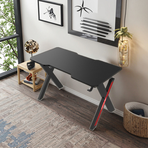 Mesas de ordenador modernas y resistentes en forma de X con portavasos, muebles de oficina para el hogar, escritorio grande para ordenador de juegos - Product Image 3