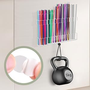 Organizzatore per Cannucce Ultra Adesivo da 9,5 Pollici, Grande Contenitore in Acrilico per Porta Armadio, Cucina, Ripostiglio, Riutilizzabile - Product Image 3