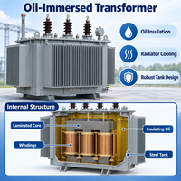 Transformateur immergé dans l'huile à usage intensif pour les applications industrielles et utilitaires des postes de transformation d'énergie