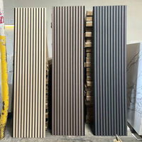 Panneaux acoustiques en bois 3D à lattes, fabrication OEM en Chine, pour murs et plafonds, panneaux insonorisants rainurés, finition bois, MDF, décoration intérieure