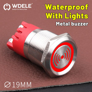 Buzzer étanche en acier inoxydable 19mm avec indication pour les décibels élevés et l'intensité sonore élevée 12/24/220V - Product Image 2