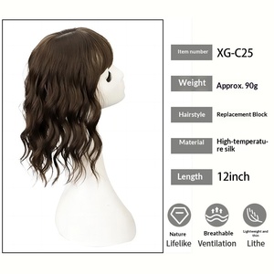 Extensiones de Cabello Pre-Adheridas <span class=keywords><strong>SHEIN</strong></span> para Mujer, Cubre las Canas, Aporta Volumen, Topper para Cabello Corto, Liso, Resistente a Altas Temperaturas - Product Image 2