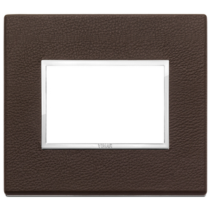 Vimar Wall <b>Switch</b> Plate Brown Leather Texture 13.1x11.6cm Modern Design - Product Image 1