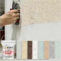 Sistema de Pintura para Piedra, Kit de Revestimiento Acrílico para Exteriores, Imprimación, Capa Texturizada, Capa Final, Revestimiento Líquido Impermeable, Revestimiento Completo para Fachadas