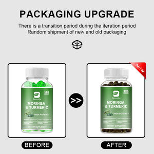 Kapsul lembut ekstrak Moringa dan kunyit kapsul Softgel ekstrak bubuk daun organik kapsul lembut Moringa - Product Image 3