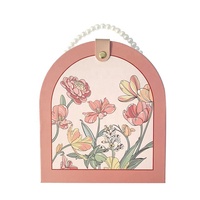 Boîte Cadeau en Carton Style INS Haut de Gamme, Coffret à Fleurs de Mariage Perle, Présent Fait Main