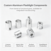 Fabrication sur mesure par usinage CNC, mini lampe torche laser, boîtier en alliage d'aluminium, surface anodisée pour usinage de pointeur laser
