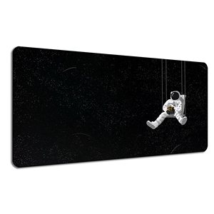 Tapis de souris de jeu Neon Cyberpunk Astronaut |   Grand tapis de bureau antidérapant 90x40cm Cadeaux pour joueurs - Product Image 2