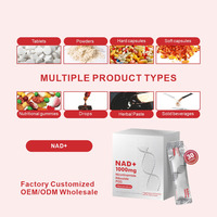 HDK NAD+ Liquide Oral 1000mg Nicotinamide Riboside PQQ Resvératrol 30 Sachets Énergie Cellulaire Concentration OEM ODM Complément Alimentaire