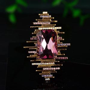 빈티지 브로치 럭셔리 여성 패션 우아한 브로치 모조 다이아몬드 재킷 정장 보석 액세서리 - Product Image 1