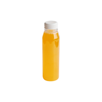Fabricante pequeño Moq transparente 250ml 300ml 350ml 400ml 450mL 500ml sin Bpa PET botella de plástico de jugo de grado alimenticio con tapa