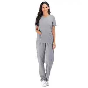 OEM personalizzato a buon mercato all'ingrosso perfetto fit medico uniforme infermieristica medica scrub per uomo uniforme scrub suit